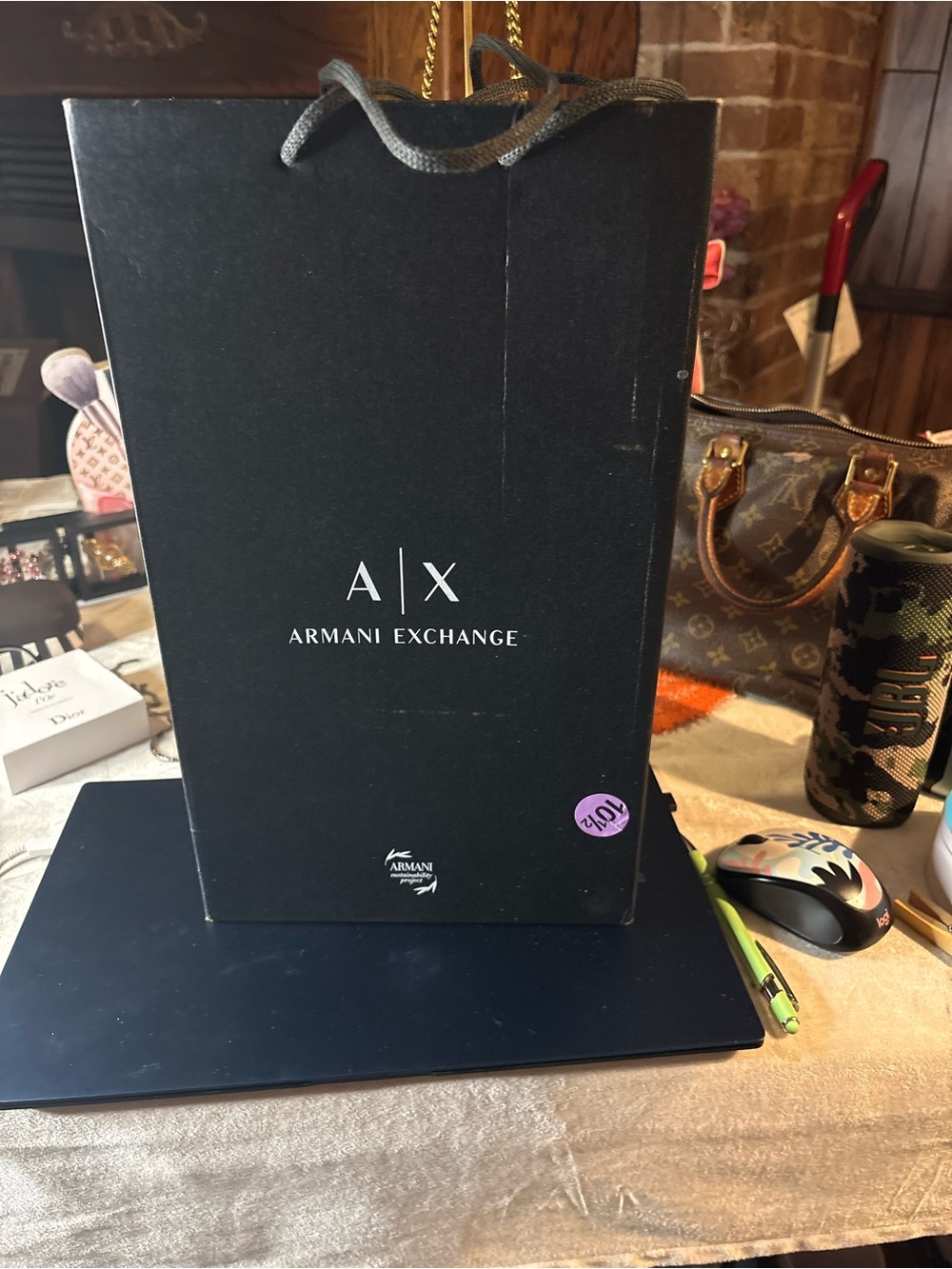 Armani Exchange Black Gray and NavyMen’s Athletic Sneakers - Picture 4 of 6